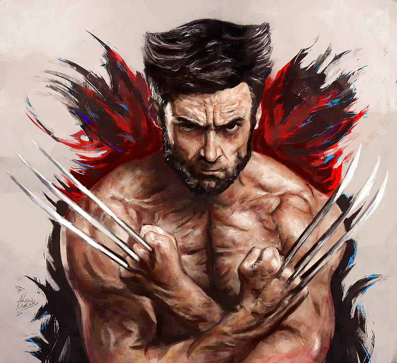 Hugh Jackman as Wolverine Artwork, HD wallpaper