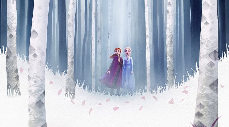 Frozen 2 Elsa the Snow Queen and Anna Ultra, Cartoons, , background, Frozen, Movie, Anna, Film, Elsa, 2019, HD wallpaper