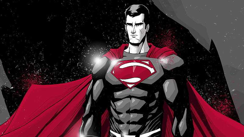 Superman Monochrome Art , superman, artwork, artist, digital-art, superheroes, behance, monochrome, HD wallpaper