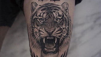 Lion and tiger neck tattoos for men  lion neck tattoos for men  tiger  neck tattoos for men  YouTube