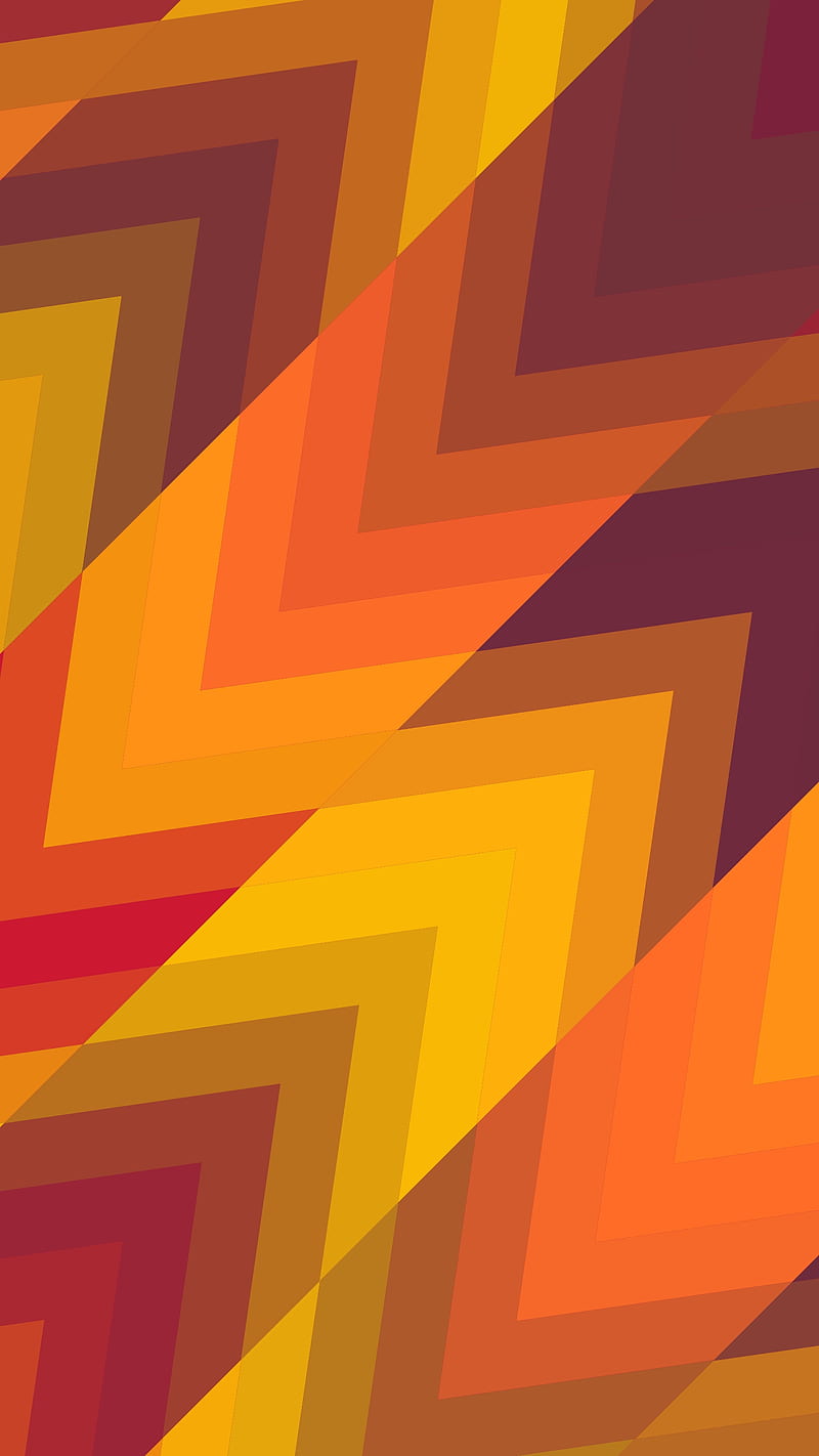 Shades of orange, abstract, brown, colors, orange, patterns, pink, shades, stripes, triangles, yellow, HD phone wallpaper