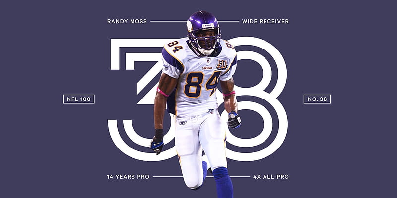 NFL 100: At No. 38, Randy Moss Forced Teams To Change The Way They Played And Were Built : R Nfl, Randy Moss Vikings, HD wallpaper
