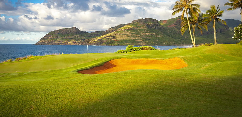 Ocean Course at Hōkūala. Gorgeous Golf Experience in Lihue, Hawaii, HD wallpaper