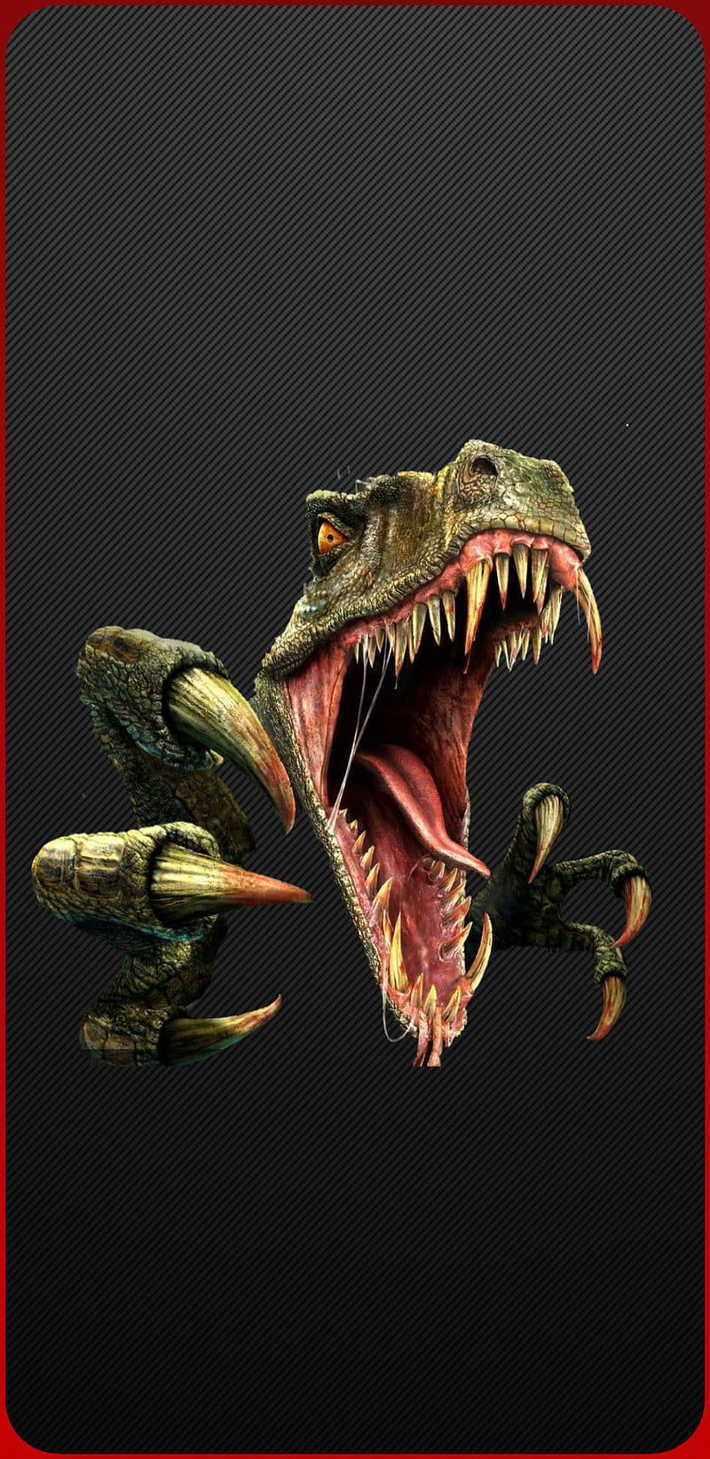 Dinosaur, t-rex, velociraptor, HD phone wallpaper