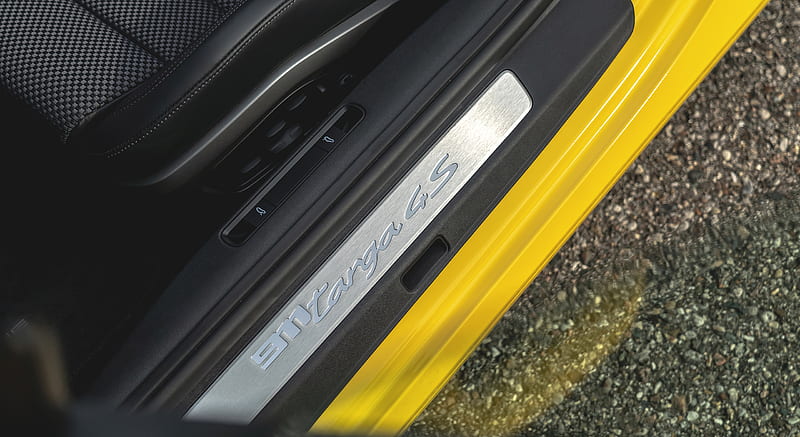 2021 Porsche 911 Targa 4S (Color: Racing Yellow) - Door Sill , car, HD wallpaper