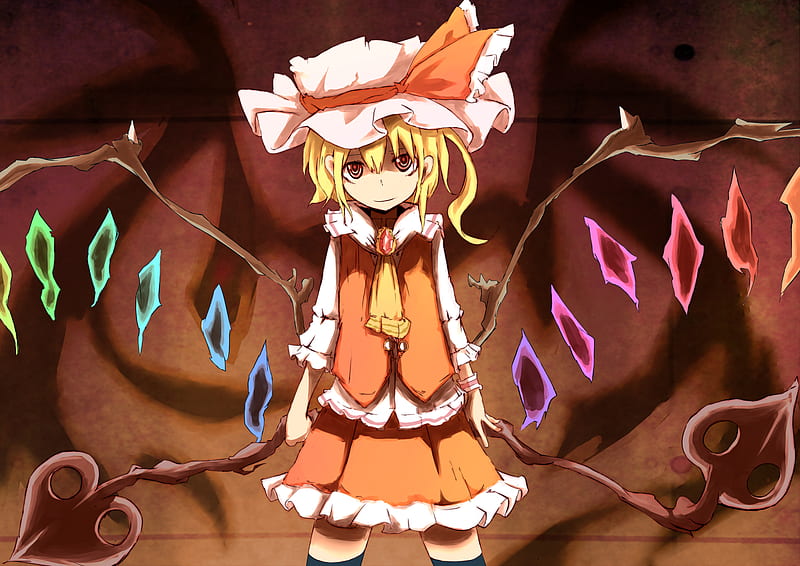 Can we play?, shadow, touhou, wall, flandre scarlet, HD wallpaper