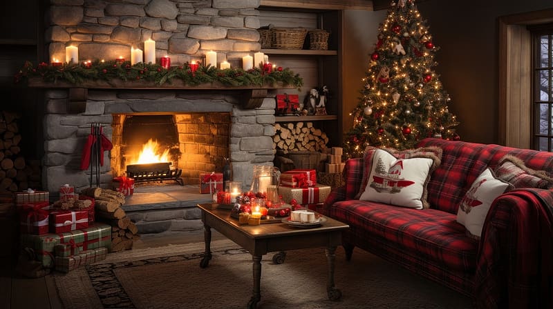 *Christmas*, Interior, Cristmas tree, Christmas, Living room, HD wallpaper