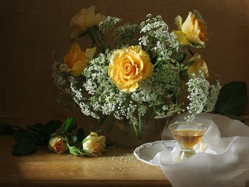 *** Still Life ***, kompozycja, martwa, kwiaty, nature, HD wallpaper