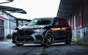 Manhart MHX5 800, rain, tuning, 2021 cars, F95, SUVs, 2021 BMW X5M, german cars, BMW, customized X5M, HD wallpaper