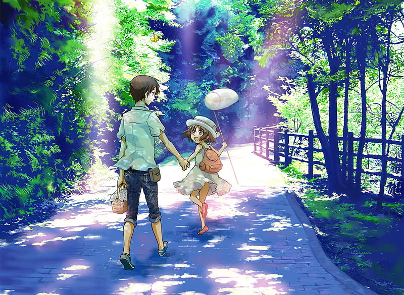 Summer, brothers, sister, anime, HD wallpaper | Peakpx