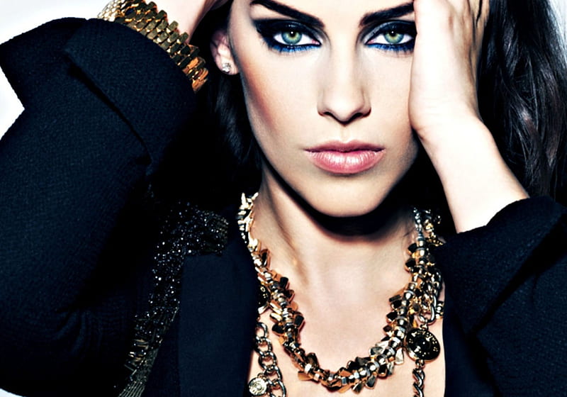 Jessica Lowndes, model, black, woman, make-up, girl, actress, jewel, blue  eyes, HD wallpaper | Peakpx