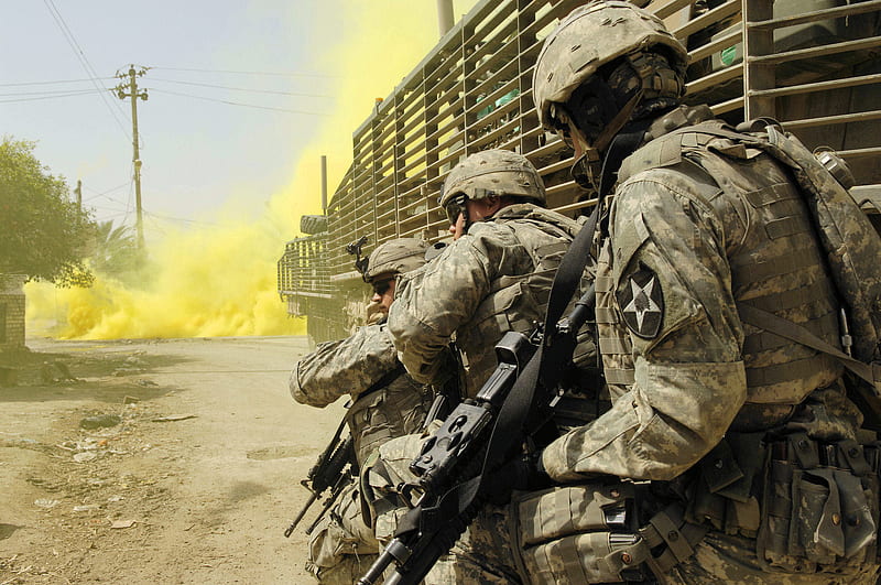 Military, Soldier, Smoke Grenade, HD wallpaper