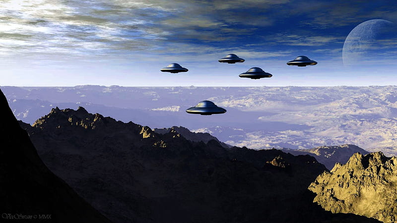 UFO Fleet, nature, aircraft, technology, other, HD wallpaper