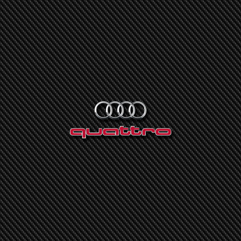 Audi Quattro Carbon, logo, wmblem badge, HD phone wallpaper