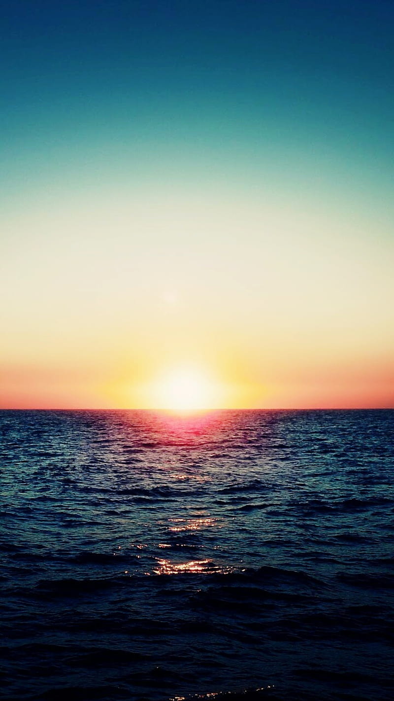 Calm Waters, sunrise, water, bright, blue, yellow, nautical, relaxing, HD  phone wallpaper | Peakpx