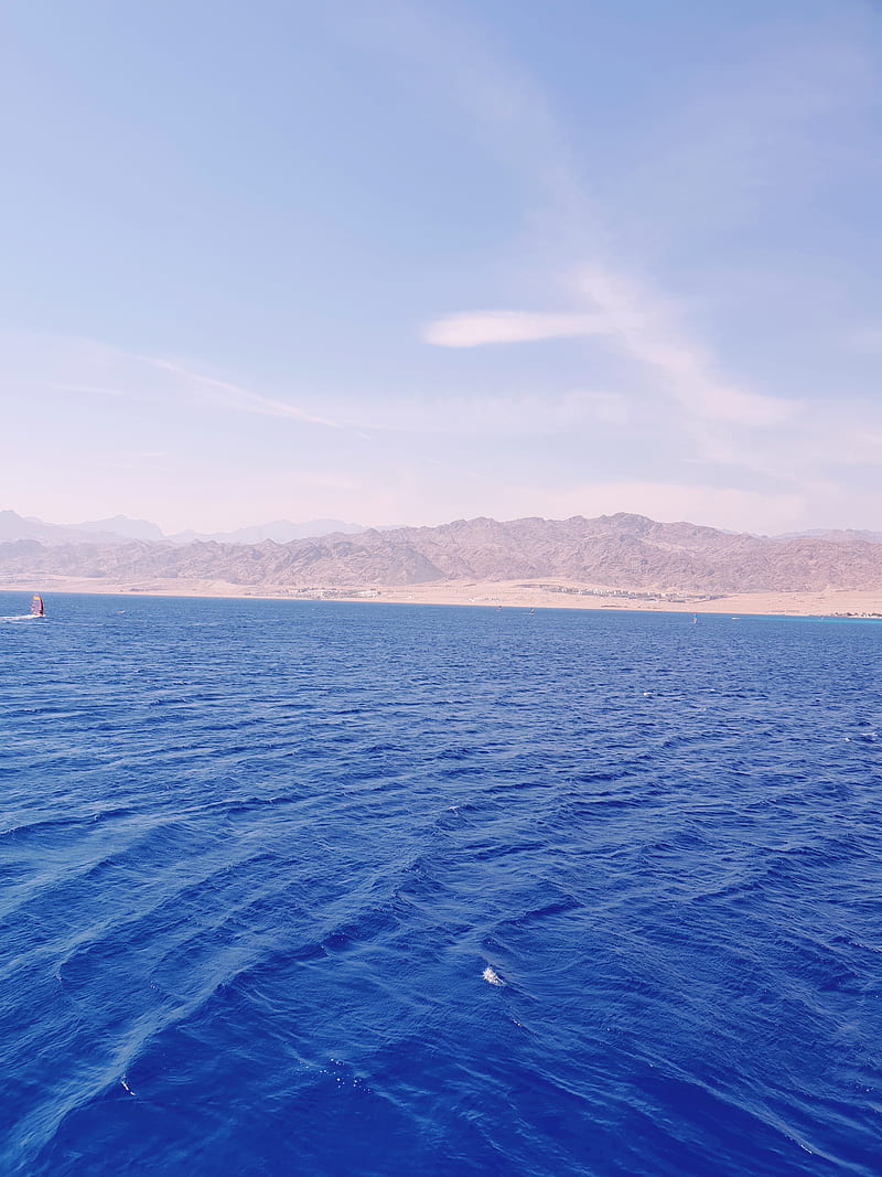 Dahab Blue hole, sea, ocean, mountain, view, landscape, egypt, HD phone
