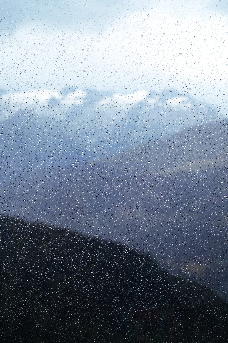 drops, glass, macro, rain, wet, blur, HD phone wallpaper