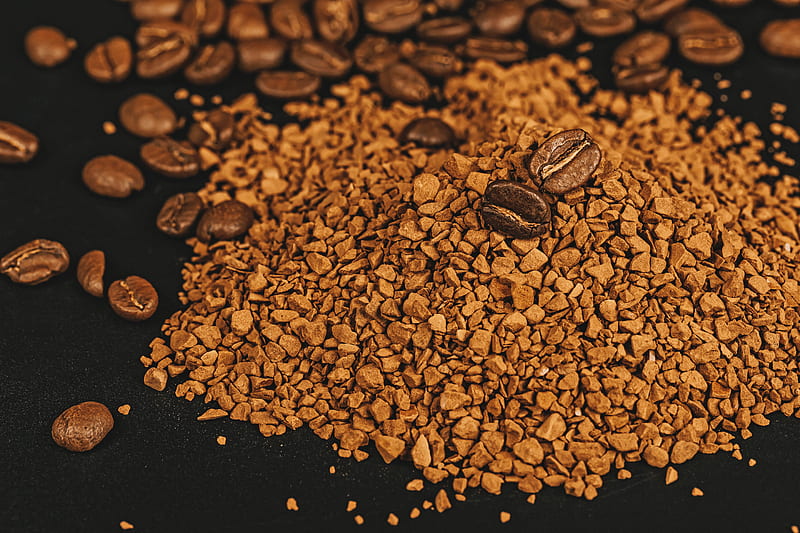 coffee beans, beans, coffee, brown, ground, HD wallpaper