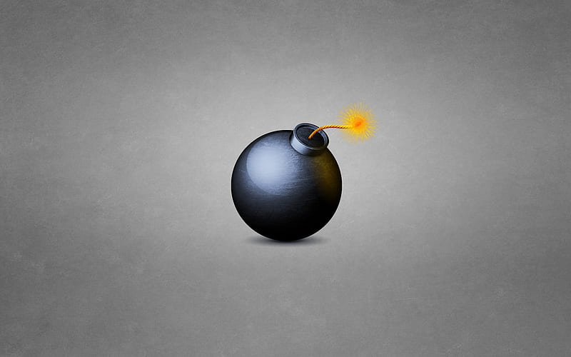 bomb, explosive, minimal, creative, HD wallpaper