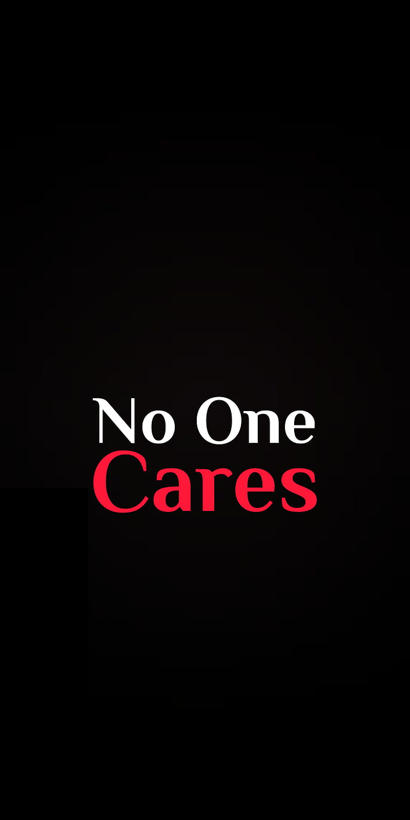 No One Cares, android, black, , iphone, noc, HD phone wallpaper