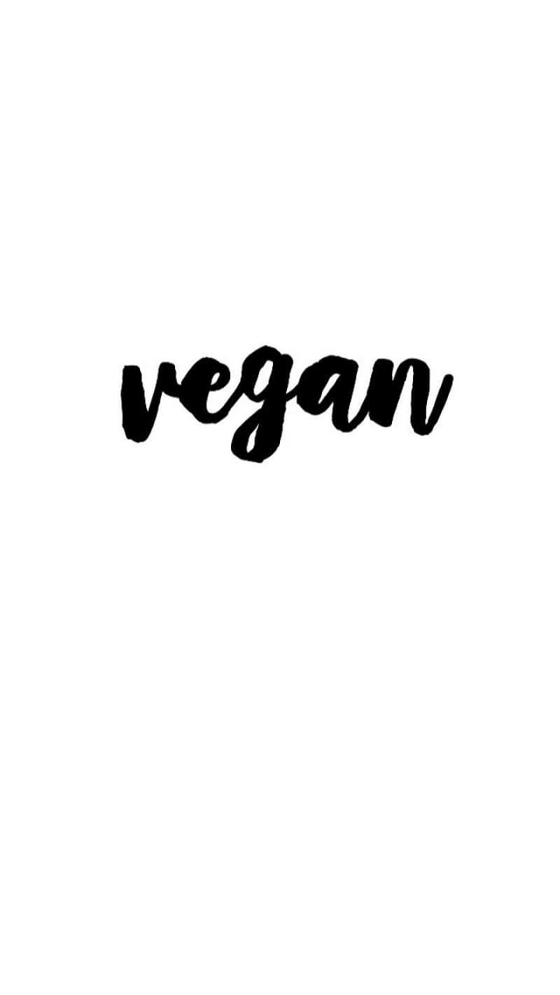Vegan, black, peta, sayings, vegetarian, white, HD phone wallpaper