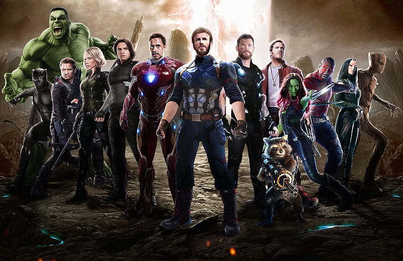 Avengers Infinity War 2018 Movie Fan Art, avengers-infinity-war, infinity-war, hulk, thor, hawk-eye, antman, ant-man, wanda-maximoff, winter-solider, vision, falcon, war-machine, spiderman, iron-man, captain-america, doctor-strange, black-widow, black-panther, 2018-movies, avengers, movies, artwork, HD wallpaper