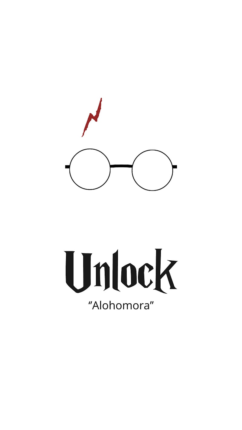 Harry Potter Unlock, harrypotter, minamal, minimalistic, white, plain,  book, HD phone wallpaper | Peakpx