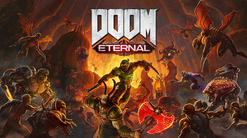 DOOM Eternal video game 2020 Doom Slayer Ultra, Games, Other Games, 2020, videogame, doom, eternal, doom slayer, doomguy, HD wallpaper