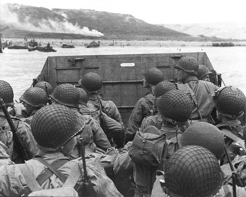 Military, Black & White, Wars, Historic, D Day, HD wallpaper