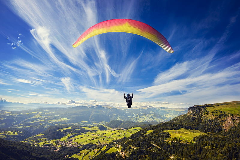 Paragliding, paragliding, esports, sky, HD wallpaper