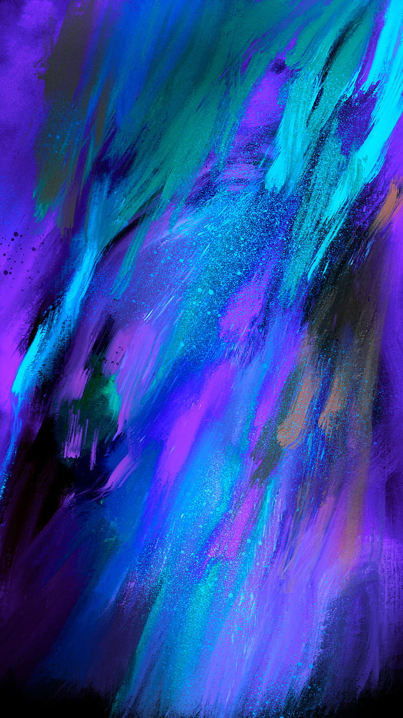 Blue Light Brush, Blue, Electric, abstract, art, blacklight, brush, colorful, digital, fluorescent, neon, purple, vibrant, vivid, HD phone wallpaper