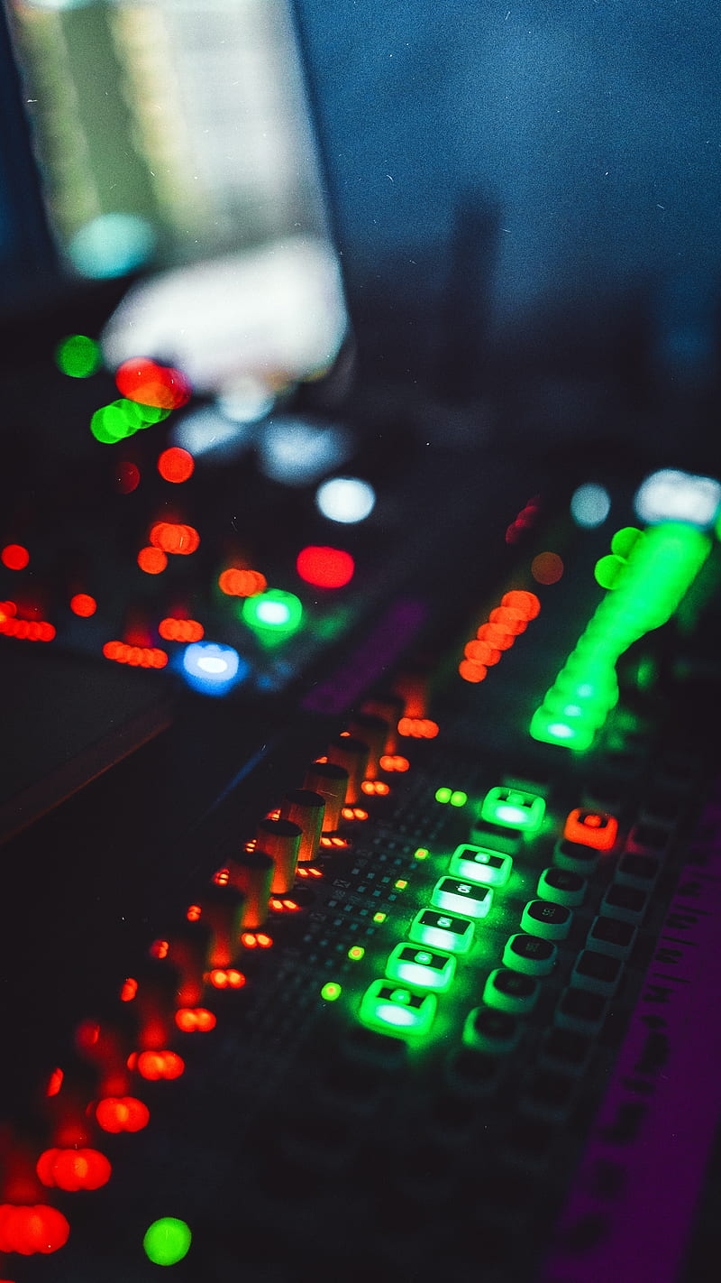 Mixing Console , glare, electronic device, backlight, mixing console, music, instrument, HD phone wallpaper