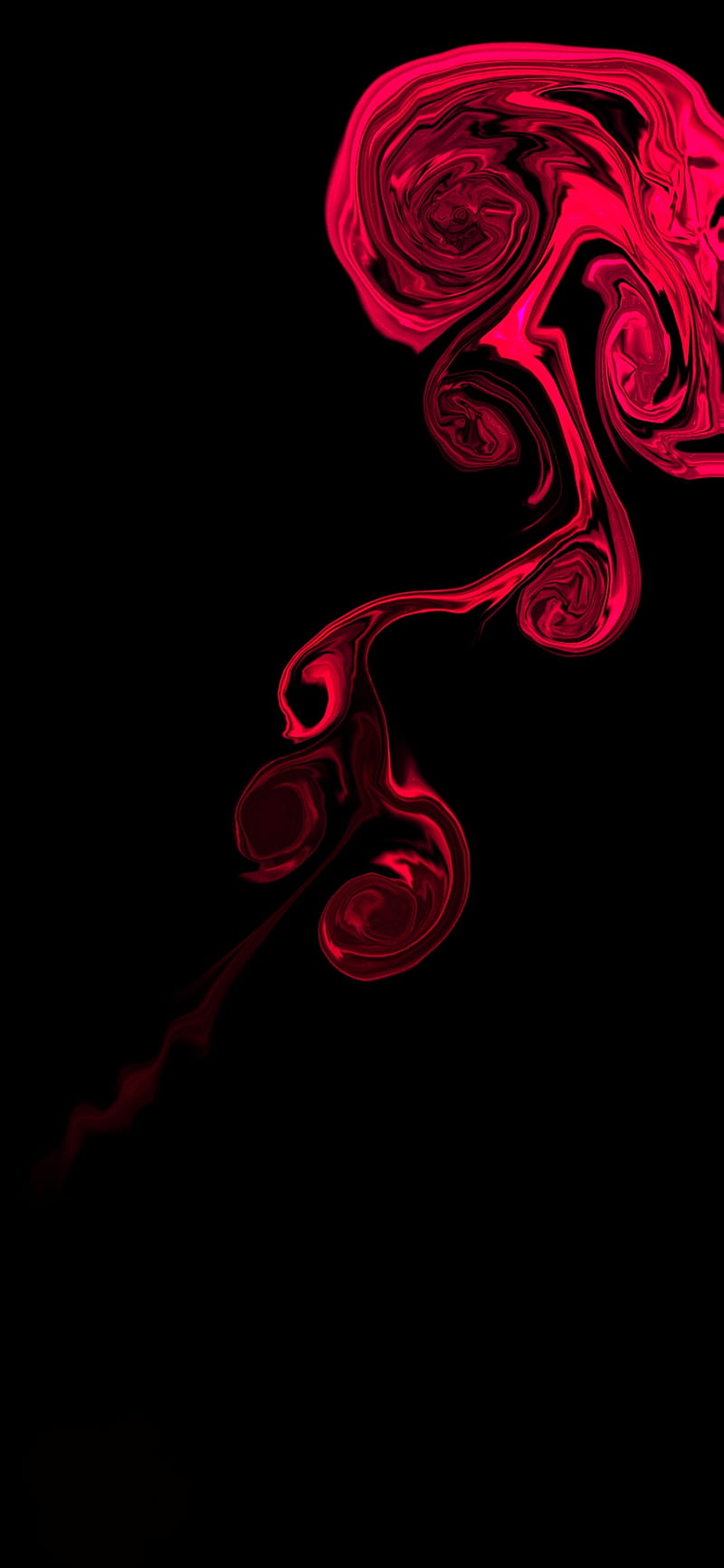 Illusion, abstract, flames, fragile, good, love, mix, mushroom, neon, red, HD phone wallpaper