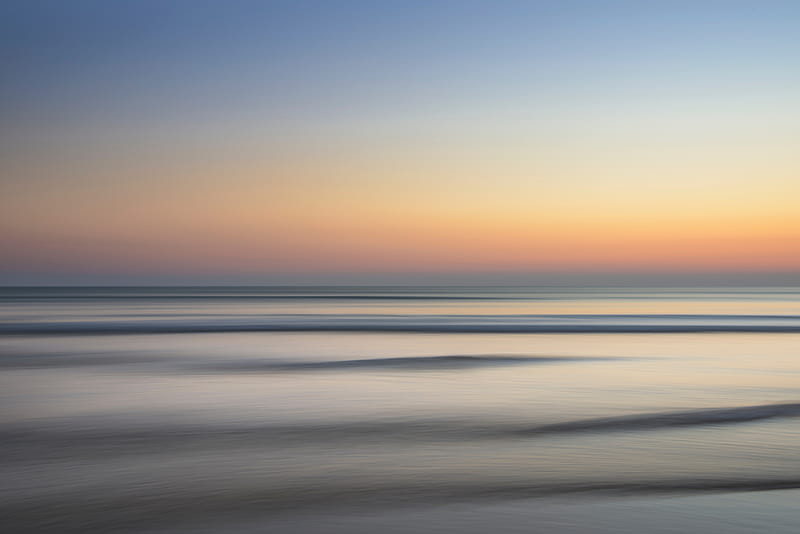 Ocean Horizon Sunset Wave Minimalism, ocean, horizon, sunset, wave, minimalism, nature, HD wallpaper