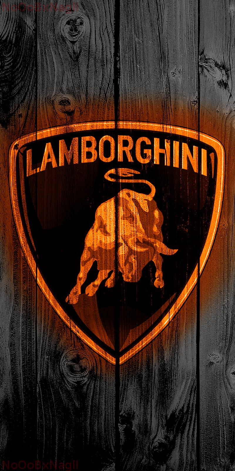 Lamborghini logo, brands, car, cool, desing, logo lamborghini, new, wood, HD phone wallpaper