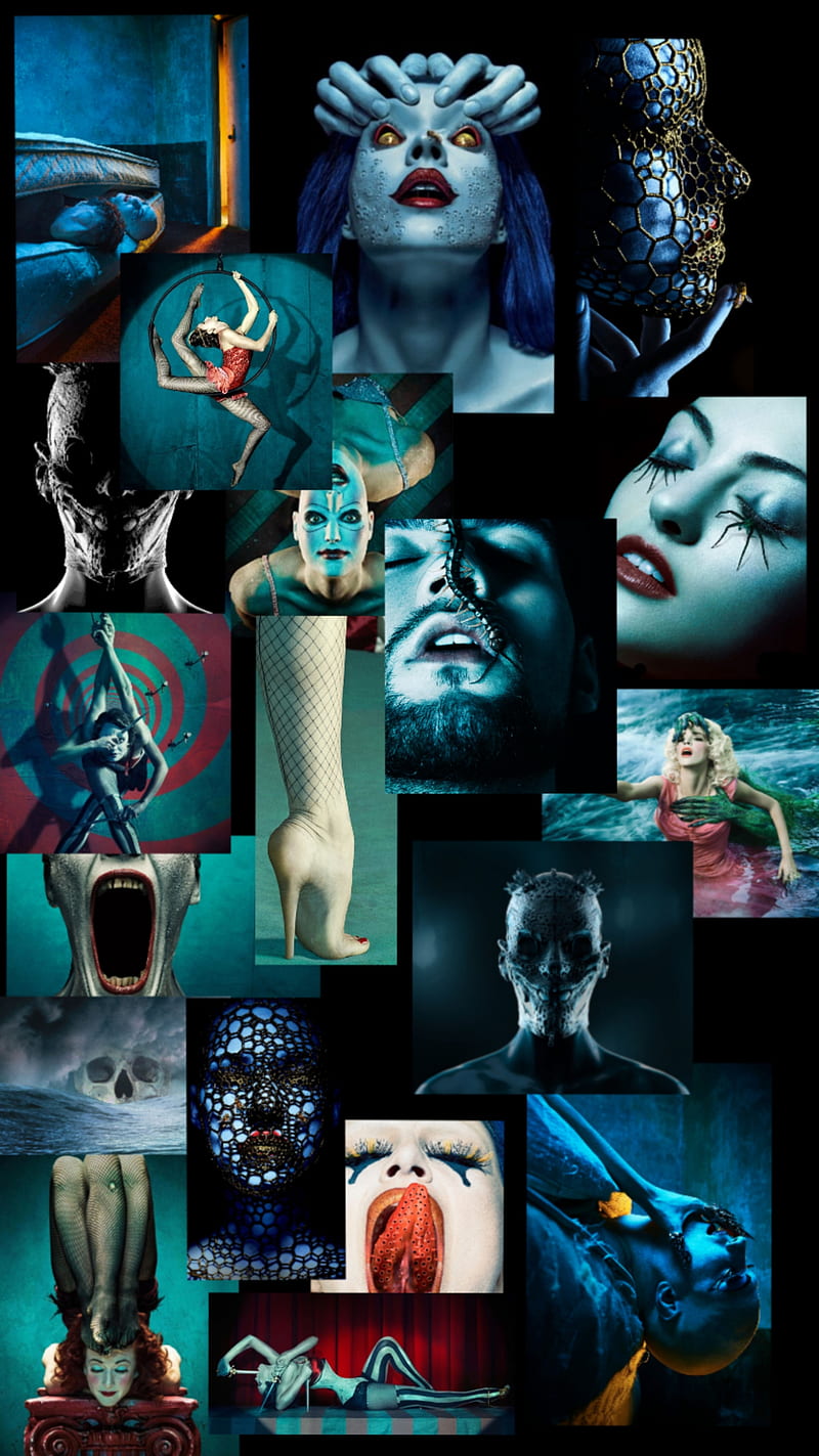 AHS Blue, ahs cult, ahs freakshow, american horror story, creepy, freak show, scary, spider, HD phone wallpaper