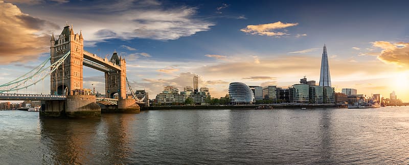 Cities, London, City, Skyscraper, Building, United Kingdom, Tower Bridge, HD wallpaper