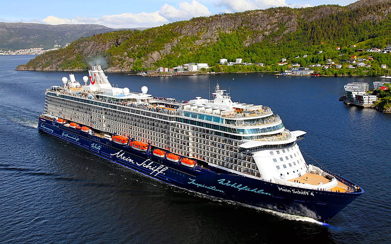Mein Schiff 4, cruise ship, port, TUI Cruises, HD wallpaper