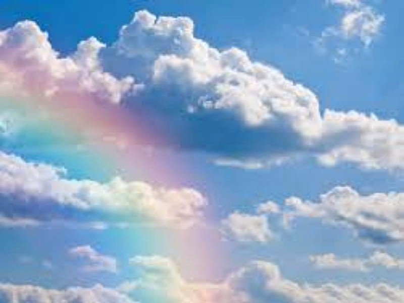 Arcoiris en la nube, blanco, arcoiris, azul, nubes, pastel, Fondo de  pantalla HD | Peakpx