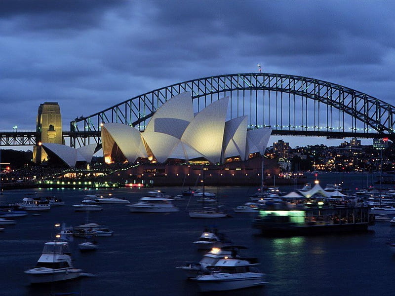 Beautiful,Sydney,Harbour,Bridge,And,Opera,House, Bridge, bonito, And, House, Harbour, Opera, Sydney, HD wallpaper