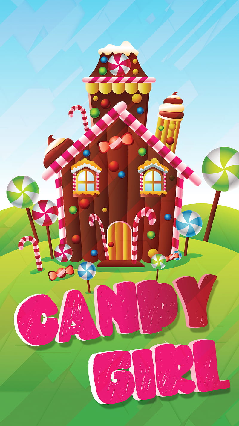 Candy Girl, balloons, birtay, candyland, cartoon, fun, gingerbread house, happy, theme, HD phone wallpaper