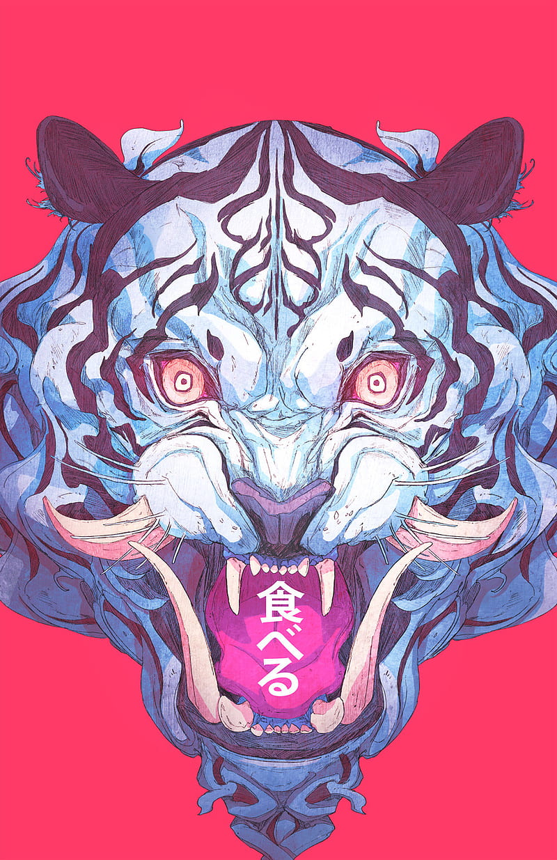 Tiger Mask, demon, drawing, HD phone wallpaper