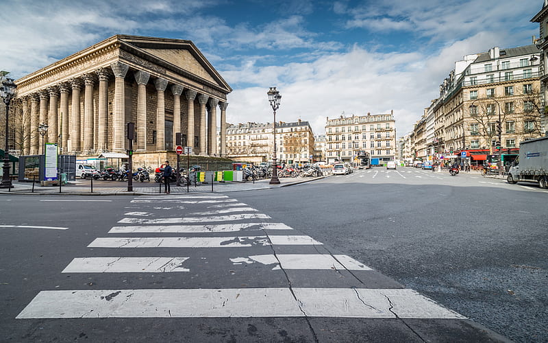 Paris, streets, road intersection, city landscape, France, HD wallpaper