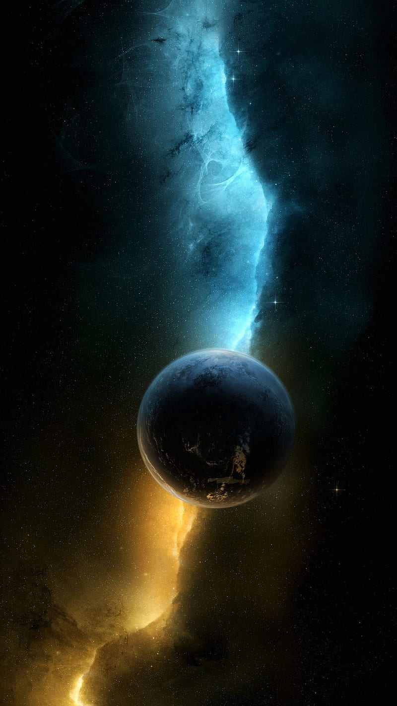 Far From Home, astronomical body, dark, gravity, outerspace, planet, HD phone wallpaper