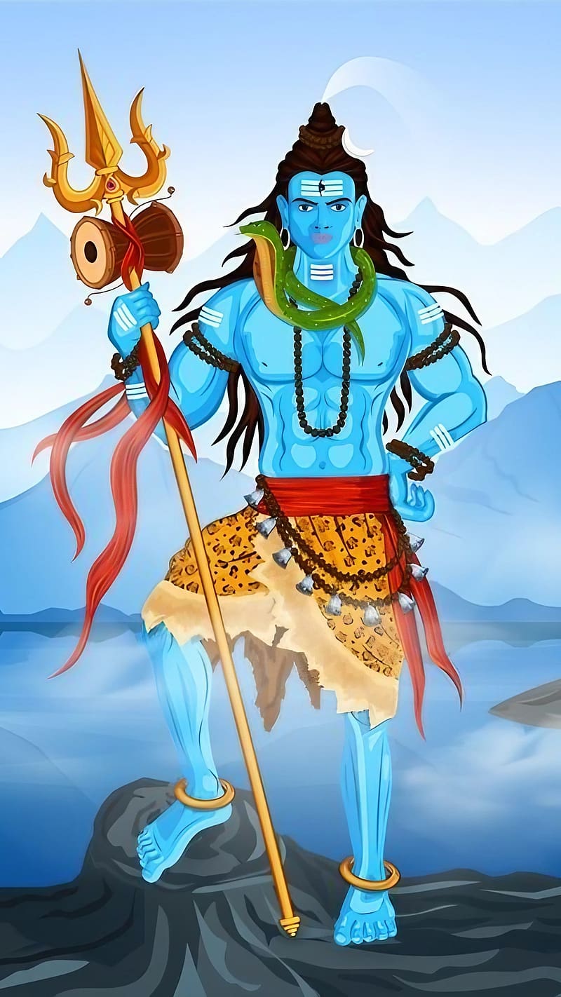 Shankar Ji Ka, Illustration Art, hindu god, bhakti, devotional, HD phone wallpaper