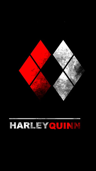 Harley Quinn, batman, black, logo, red, white, HD phone wallpaper | Peakpx