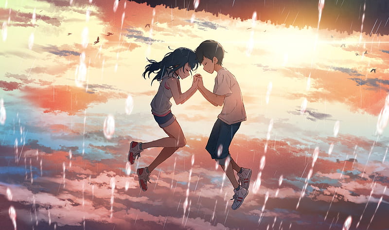 Anime, Weathering With You, Hodaka Morishima, Hina Amano, HD wallpaper