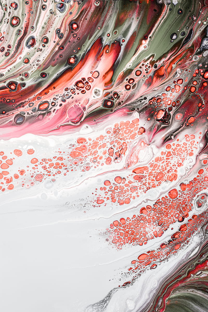 paint, stains, bubbles, macro, liquid, abstraction, HD phone wallpaper