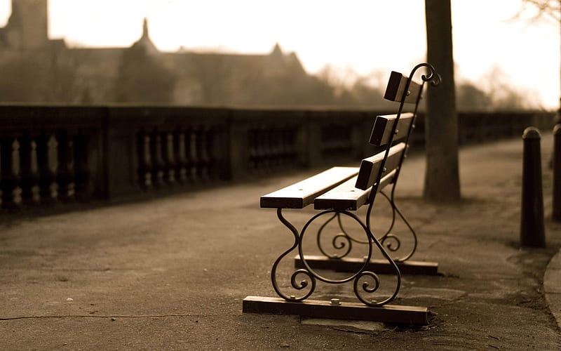 bench-Vintage style graphy, HD wallpaper