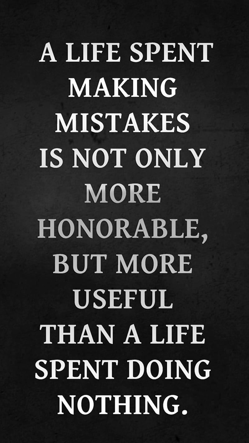 mistakes, cool, different, honorable, life, new, quote, saying, sign, HD phone wallpaper